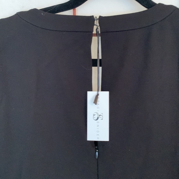 NWT Staci Snider Black Asymmetrical Hem Dress with Stretch! Keyhole Back/A-line! - Picture 5 of 9